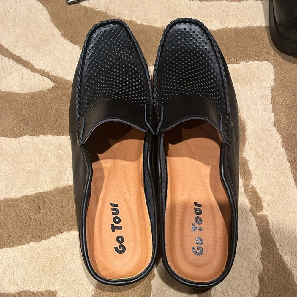 Go Tour Mens Loafers Black Size 10.5 US